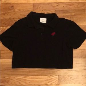 Pins and Needles cropped collared top